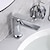 お買い得  浴室・洗面台用水栓金具-バスルームのシンクの蛇口 - クラシック 電気メッキ センターセット シングルハンドルつの穴Bath Taps