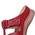 cheap Women&#039;s Sandals-Women&#039;s Sandals Slippers Wedge Heels Plus Size Outdoor Slippers Daily Beach Walking Solid Color Summer Flat Heel Open Toe Casual Minimalism Faux Leather Loafer Dark Red Red Navy Blue