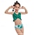 voordelige Zwemkleding-kinderzwemkleding voor meisjes outdoor-printbadpakken 2-12 jaar zomer rood groen