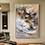 abordables Peintures Abstraites-Peinture à l&#039;huile sur toile faite à la main, décoration murale abstraite moderne pour la maison, peinture roulée sans cadre, non étirée
