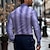 cheap Men&#039;s Graphic Shirts-Striped Men&#039;s Business Casual 3D Printed Shirt Street Wear to work Daily Wear Spring &amp; Summer Turndown Long Sleeve Purple Orange S M L 4-Way Stretch Fabric Shirt