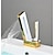 お買い得  浴室・洗面台用水栓金具-バスルームのシンクの蛇口 - 滝状吐水タイプ 電気メッキ センターセット シングルハンドルつの穴Bath Taps