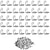 preiswerte Haken und Befestigungen-50 Stück L-Winkel-Eckstrebe, Edelstahl, stabile Eckstreben, 90-Grad-Winkelwinkel, Eckwinkel für Holzregale, Möbel, Stühle, mit 100 Stück Schrauben (0,79 x 0,79 Zoll)