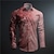 cheap Men&#039;s Printed Shirts-Gradual  Men&#039;s Business Casual 3D Printed Shirt Party Street Vacation Spring &amp; Summer Turndown Long Sleeve Pink Red Blue S M L 4-Way Stretch Fabric Shirt