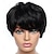 abordables Perruques sans bonnet-Perruques coupe lutin pour femmes noires perruques de cheveux humains courtes et droites avec frange perruques courtes de lutin en couches pour les femmes noires