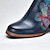 Χαμηλού Κόστους Γυναικεία Τακούνια-Γυναικεία Τακούνια Γόβες Χειροποίητα Παπούτσια Vintage παπούτσια Πάρτι Γεωμετρικό Τακούνι Κώνος Στρογγυλή Μύτη Κομψό Βίντατζ Δέρμα Μαύρο Κόκκινο Μπλε