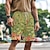 cheap Men&#039;s Printed Shorts-Men&#039;s Sweat Shorts Beach Shorts Drawstring Elastic Waist 3D Print Plants Soft Short Daily Holiday Streetwear Casual Athleisure Gradient orange Green Micro-elastic