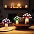 abordables Lámpara de mesa-Lámpara de seta, lámpara recargable por USB, luz de escritorio con doble color para sala de estar, mesita de noche, regalo único para amantes de la naturaleza