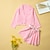 preiswerte Sets-3 Stück Baby Mädchen Feste Farbe Taste Shirt &amp; Shorts einstellen Langarm Urlaub Outdoor Baumwolle 3-7 Jahre Frühling Gelb Rosa Grün