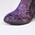 Χαμηλού Κόστους Γυναικεία Τακούνια-Γυναικεία Τακούνια Γόβες Χειροποίητα Παπούτσια Vintage παπούτσια Πάρτι Ημέρα του Αγίου Βαλεντίνου Φλοράλ Δαντέλα Γατίσιο Τακούνι Στρογγυλή Μύτη Κομψό Βίντατζ Δέρμα Φερμουάρ Βυσσινί