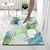 billige Måtter og tæpper-nordic green leaf badeværelsesbademåtte skridsikker kreativt absorberende badeværelsestæppe diatoméjord skridsikkert