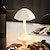 tanie Lampy stołowe-ładowalna, ściemnialna lampa stołowa grzybkowa, lampa biurkowa LED do jadalni, wodoodporna przenośna metalowa lampa stołowa z płynnym przyciemnianiem 3-poziomowa jasność do wystroju domu restauracja
