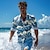 preiswerte Herren Hawaiihemd-Carefree Interlude x Joshua Jo Herren-Langarmhemden mit Wellen-Print für den Urlaub