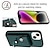cheap iPhone Cases-Phone Case For iPhone 15 Pro Max iPhone 14 13 12 11 Pro Max Mini SE X XR XS Max 8 7 Plus Back Cover Ring Holder Magnetic Card Slot Retro TPU PU Leather