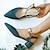 Χαμηλού Κόστους Γυναικεία παπούτσια casual-Γυναικεία Τακούνια Παπούτσια Flyknit ΕΞΩΤΕΡΙΚΟΥ ΧΩΡΟΥ Δουλειά Πουά Αποκλείστε τη φτέρνα Μυτερή Μύτη Κλασσικό Ανατομικό Περπάτημα Πλεκτό Φουσκωτό πηνίο Μοκασίνια Μαύρο / Μπεζ Μαύρο Πράσινο