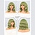 halpa Synteettiset trendikkäät peruukit-Synteettiset peruukit Luonnolliset aaltoilevat Bob-leikkaus Otsatukka Peruukki 12 tuumaa Mintun vihreä Synteettiset hiukset Naisten Vihreä