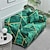 cheap Sofa Cover-Sofa Cover with Emerald Green Linear Style Polyester Fiber Rectangular Super Elastic Pet Hair Proof Sofa Cover Washable for Living Room and Household Use