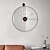 halpa Seinäkoristeet-seinäkello moderni persoonallisuus luova muotoilu minimalistinen musta metalli seinäkello seinäkello olohuone kello seinä sisustus kello sisustus 50 60 cm