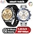 billige Smartwatches-696 AK63 Smart Watch 1.43 inch Smartur Bluetooth Skridtæller Samtalepåmindelse Sleeptracker Kompatibel med Android iOS Herre Handsfree opkald Beskedpåmindelse IP 67 46mm urkasse
