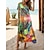cheap Print Dresses-Women&#039;s Casual Dress Abstract Marble Print Split Print Crew Neck Maxi long Dress Boho Vacation Short Sleeve Summer Beach