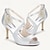 ieftine Pantofi de Mireasă-Women&#039;s Wedding Shoes Bridal Shoes Pearl High Heel Open Toe Elegant Satin T-Strap Silver White Light Pink