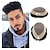 cheap Human Hair Pieces &amp; Toupees-Wigs for Men Hair Loss Real Hair Toupee Mono Lace Systems Size 7x9 Inch Color 6X8 7X9 8X10