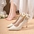 cheap Wedding Shoes-Women&#039;s Heels Wedding Shoes Slip-Ons Ladies Shoes Valentines Gifts Dress Shoes Sparkling Shoes Wedding Valentine&#039;s Day Wedding Heels Bridal Shoes Bridesmaid Shoes Bowknot Sparkling Glitter Stiletto