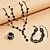 billiga Smyckeset-Smyckeset 5st Bergkristall Legering Ringar Örhängen Dekorativa Halsband Armband Dam Elegant Mode Lyx geometriska Geometrisk Smyckeset Till Bröllop Årsdag Bröllopsgäst