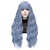 Недорогие Парики к костюмам-длинный синий парик женский длинный волнистый pelucas пушистый вьющийся женский синтетическое волокно реалистичный веселый парик светло-голубой красочный парик для девочек синий