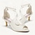 olcso Esküvői cipők-Női Esküvői cipők Menyasszonyi cipők Csat Cicasarok Lábujj nélküli minimalizmus Szatén Bokapánt Fekete Fehér Kristály
