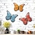 cheap Wall Accents-Wall-Mounted Metal Butterfly Wall Decoration Pendant 3D Three-Dimensional Hollow Iron Butterfly Simulation Wall Sticker Decoration