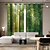 billige Gardiner og draperinger-grønt solskinn skoglandskap grønt gressmark innendørs balkong soverom stue hjemmedekorasjon 2-delt sett med 3d digital utskrift perforerte skyggegardiner