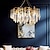 voordelige Unieke kroonluchters-boomtakken kroonluchters goud 60/80cm luxe rechthoekige regendruppel kristallen hanglamp 13 lichts plafond hanglamp voor woonkamer, eetkamer, foyer, kookeiland