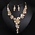 cheap Jewelry Sets-Jewelry Set 3pcs Glass Alloy Earrings Necklace Women&#039;s Elegant Simple Luxury Geometrical Geometric Jewelry Set For Wedding Party Wedding Guest