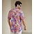 cheap Men&#039;s Aloha Shirts-Men&#039;s Rayon Shirt Casual Shirt Leaf Tropical Hawaiian Fashion Casual Shirt Button Up Shirt  Daily Hawaiian Vacation Summer Lapel Short Sleeve Purple