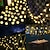 billige Solstreng lys-udendørs solcellelys, 10m 50led vandtætte juleeventyrlys med 8 tilstande, krystalkugledesign til jul, have, græsplæne, veranda, havepavillon &amp;amp; bistro indretning