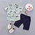billige Sett-2 deler Baby Gutt T-skjorter og shorts Antrekk Grafisk Kortermet Bomull Sett Skole Mote Sommer Vår 1-3 år gammel Hvit Gul Blå