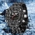 זול שעונים דיגיטלים-SANDA גברים שעון דיגיטלי חוץ ספורטיבי אופנתי שעונים יום יומיים זורח שעון עצר Alarm Clock מצגת כפולה סיליקוןריצה רצועת נירוסטה שעון