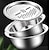 cheap Kitchen Utensils &amp; Gadgets-Multifunctional Stainless Steel Grater Basin 3 In 1 Colanders Basin, Grater Strainer and Drain Basket Salad Maker Bowl