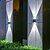cheap Outdoor Wall Lights-1 Pc solar powered wall lamp with upper and lower lights, outdoor fence, courtyard, garden decoration light