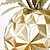 abordables Sculptures-vase à motif géométrique en losange avec feuille d&#039;or et d&#039;argent, matériau en résine avec texture origami, idéal pour la décoration intérieure, l&#039;exposition, les tissus d&#039;ameublement de salle de
