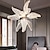 tanie Światła wiszące-wisiorek projekt latarni 8 głowic ciepłe białe światło 80cm aluminium akryl włoski kwiat światła luksusowy salon willa hotel lobby sypialnia światło liści 110-240v