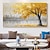 cheap Tree Oil Paintings-3D gold oil painting Hand Painted Canvas gold  Flower Art painting hand painted Abstract Landscape Texture gold tree Oil Painting Tree Planting wall Painting Bedside Painting Bedroom Art Spring decor