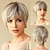 cheap Older Wigs-Pixie Cut Short Wig Synthetic Wig Straight With Bangs Wig Short Blonde Synthetic Hair Women&#039;s Blonde Ash Blonde Brown