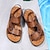 ieftine Sandale Bărbați-sandale bărbați din piele PU papuci sandale vintage confort tobogane sport casual plajă în aer liber pantofi cu slip-on respirabili maro toamnă de vară