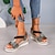 ieftine Sandale de Damă-Pentru femei Sandale Sandale Platformă Pantofi de confort Zilnic Plajă Pană Pantofi vârf deschis Vacanță Confortabili PU Loafer Negru