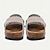 voordelige Herensandalen-Voor heren Sandalen Pantoffels en slippers Platte sandalen Microvezel Ademend Comfortabel Anti-slip Leegloper Gesp Bruin Beige
