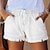 preiswerte Damenshorts-Damen Shorts Kurze Hosen Denim Quaste Seitentaschen Kurz Weiß Sommer