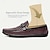 billiga Slip-ons och loafers till herrar-herr loafers svart rosa läder vintage krokodil mönster