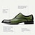 preiswerte Herrenschnürschuhe-Oxford-Schuhe für Herren aus grünem Leder mit Farbverlauf und klassischer Zehenkappe